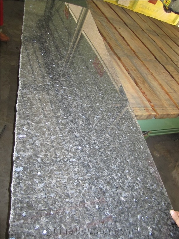 Blue Pearl Granite Slab Tile, Norway Labrador Blue Granite Polished Machine Cut Panel for Hotel Flooring,Wall Cladding