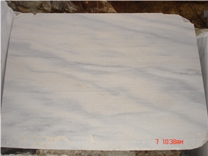 China Bianco Carrara White Honed Marble Slabs,Ice Flower Marble Tiles with Blue Veins
