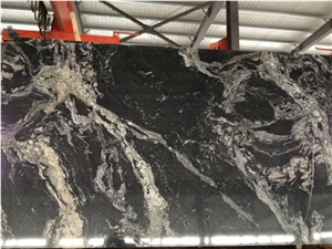 China Cosmos Black Granite High Gloss Polished Tile, Black Granite with Grey Veins,Snow Gray Granite Slab Machine Cut Floor Covering,Wall Panel