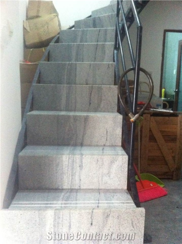 China Viscont White Granite Stepping,China Tibet Viscont White Granite Steps & Staircase- Quarry Owner