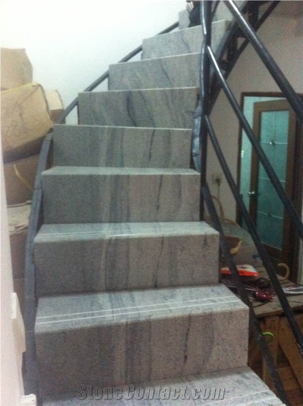 China Viscont White Granite Stepping,China Tibet Viscont White Granite Steps & Staircase- Quarry Owner
