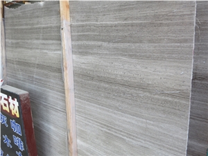 Grey Wooden Vein Marble Slabs, Grey Wood Grain Marble Tiles Machine Cut Panel for Hotel Lobby Floor Covering,Wall Caldding,Interior Pattern Stone