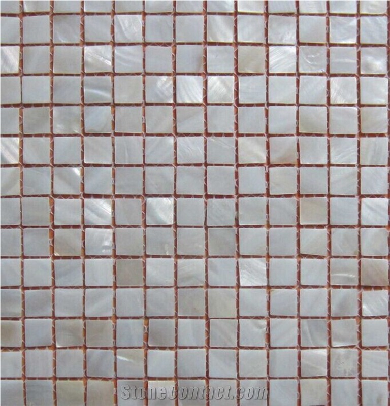 Polished White Sea Shell Mosaic, Elegant Mother Pearl Mosaic Wall Tile,Mosaic Pattern for Bathroom Design
