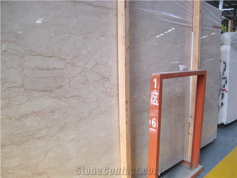 Rosa Cream Pink Marble Slabs Tiles,Machine Cut Panel for Wall Cladding Interior Stone,Hotel Lobby Floor Covering Patten