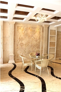 Sofitel Gold Marble Crema Evita Marble Slab Tiles,Turkey Beige Marble Panel Villa Wall Cladding Floor Covering Pattern Interior Stone