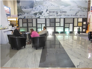 Stone Fair Hot Product China Viscont White Granite Bookmatched Slabs, Landscaping White Granite Walling, Flooring Tiles