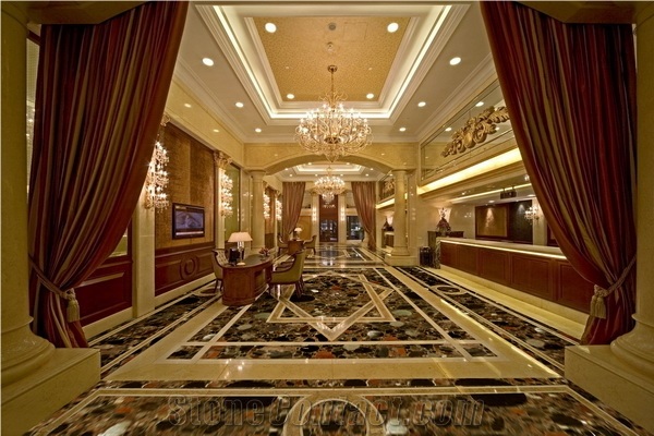 Super Marinace Shining Balls Granite,Brown Granite Multicolor Slabs Tiles Hotel Flooring Pattern