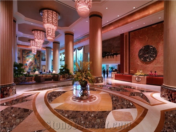 Super Marinace Shining Balls Granite,Brown Granite Multicolor Slabs Tiles Hotel Flooring Pattern