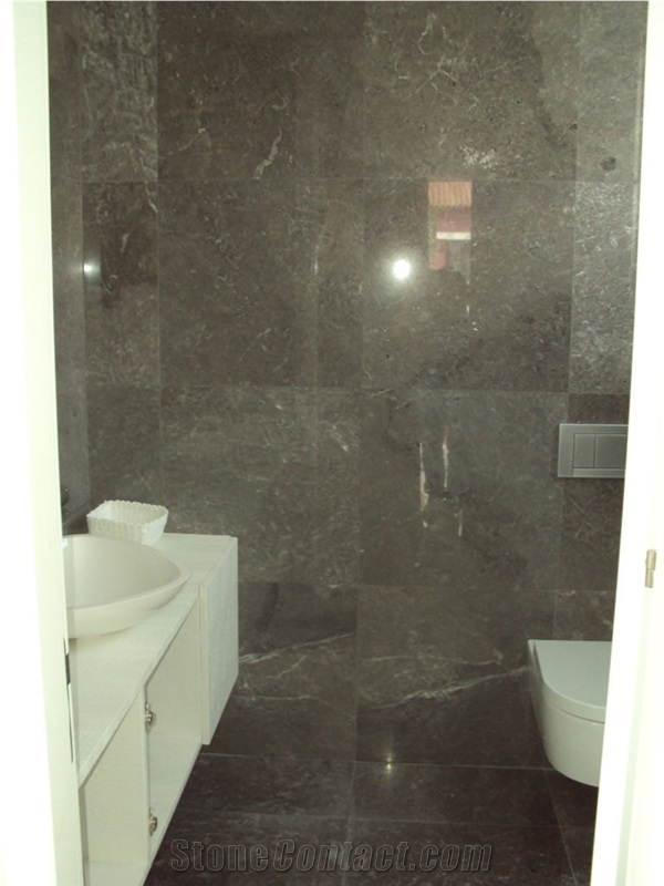 Creta Grey Marble Bathroom Wall Application Slabs & Tiles, Greece Grey Marble