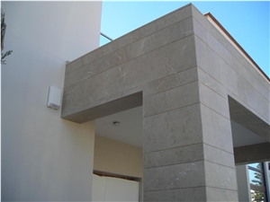 Ligourio Dark Beige Marble Exterior Wall Aplication