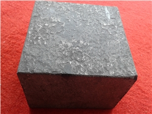 G778 Black Basalt Cubes Top Flamed Slabs & Tiles, China Black Basalt
