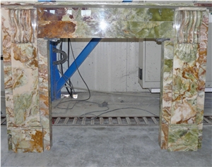 Fireplace with in Pakistan Green Onyx