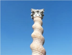 Pyrgos Marble Corinthians Column Top, Berkovica Marble Columns