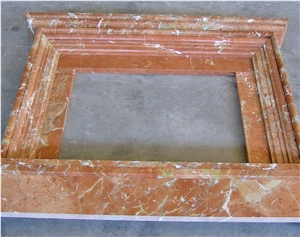Rosso Alicante Marble Fireplace Mantel