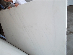 Cheap China Guangxi White Marble Polished Slabs