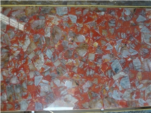 Red Agate Semiprecious Stone Slabs