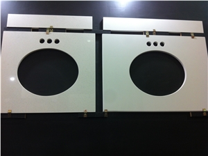 White Quartz Bath Countertop