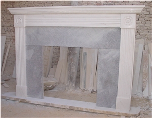 White Marble Fireplace Surround,Marble Fireplace Mantel