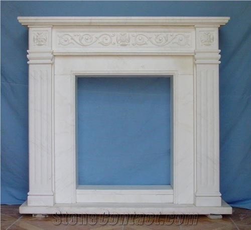 White Marble Hearth Fireplace, Fireplace Mantel White Marble Fireplaces