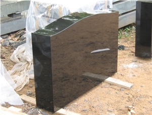 Standard Granite Headstones and Base, Absolute Black Granite Headstones