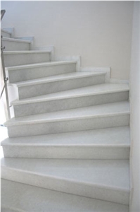 White Marble Stairs, Steps, Pirgos Galaxy White Marble Steps