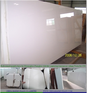High Quality White Marmoglass Marble Slabs & Tiles, China White Marble