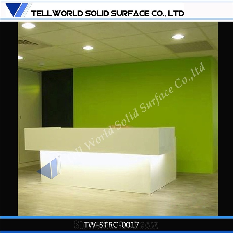 Tw Artificial Stone Customized Reception Counter/Hotel Reception Desk