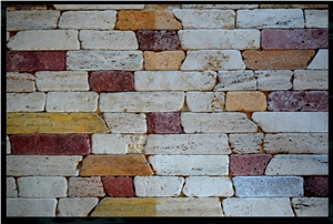 Tumbled Brick Mix Travertine Mosaic