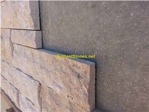 China Beige Limestone Cultured Stone Split Finish