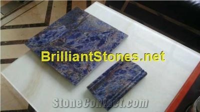 Namib Sodalite Blue Semiprecious Stone Tile Composite Panel