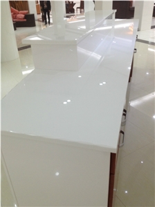 Super White Artificial Stone Slab Table Top