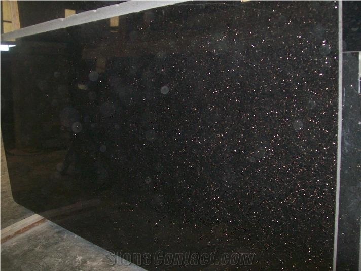 Black Galaxy Granite Slabs & Tiles, India Black Granite Polished Flooring Tiles