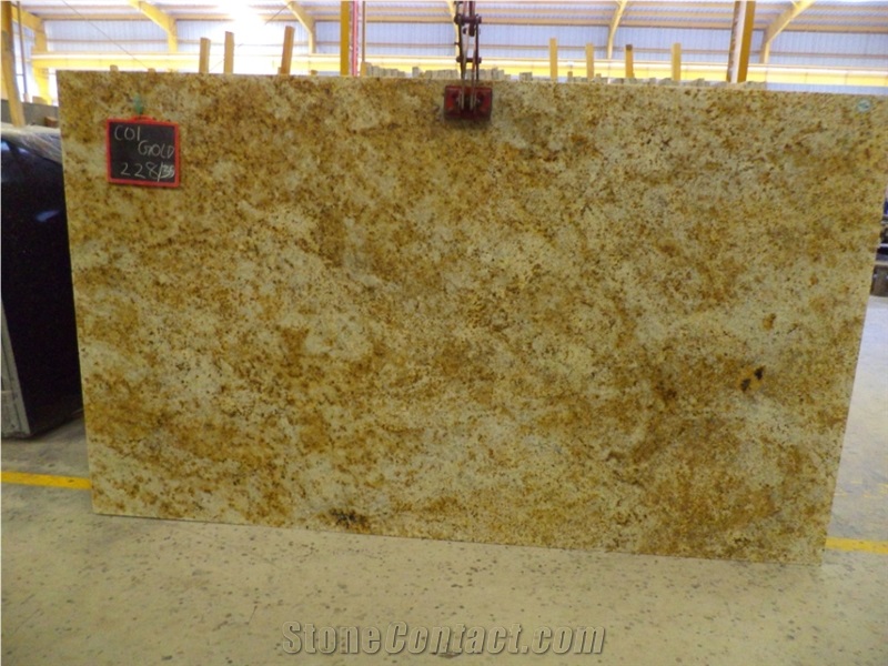 Colonial Gold Granite Slabs & tiles, India Yellow Granite polished floor covering tiles, walling tiles 