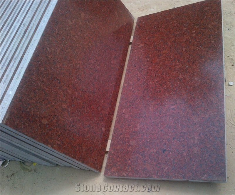 New Imperial Red Granite Slabs & Tiles, India Red Granite floor covering tiles 