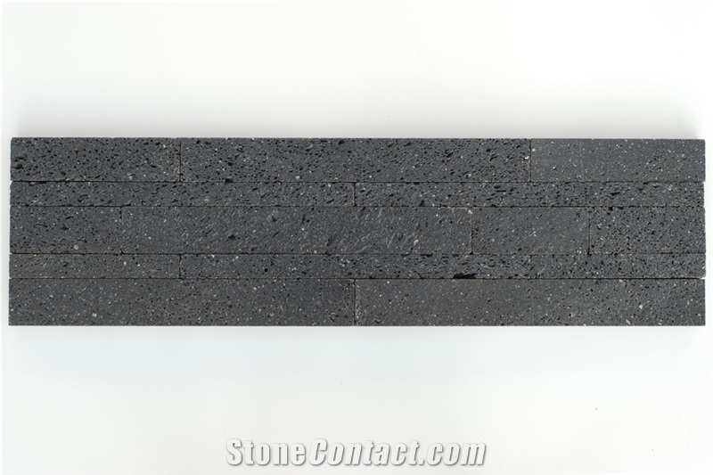 Brushed Black Lava Stone, Lava Stone Basalt Cultured Stone