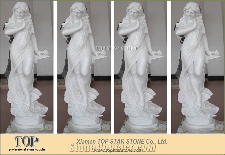 Absolute White Marble Lady Statue