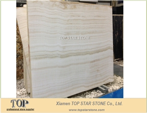 Akdag White Onyx with Straight Lines Slabs & Tiles, Ivory White Onyx Slabs & Tiles