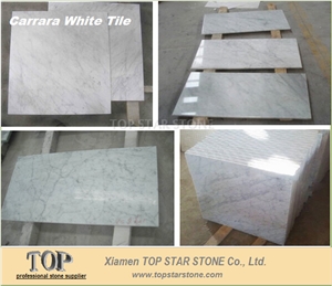 Bianco Carrara White Marble Floor Tile