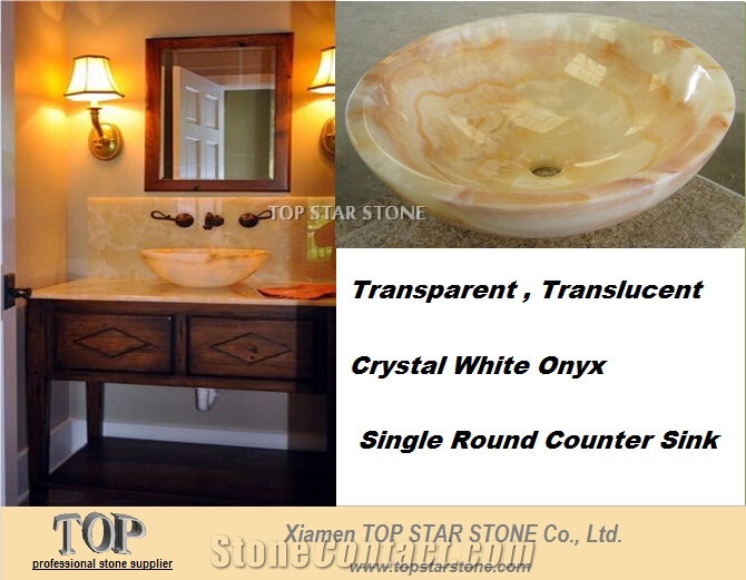 Crystal Onyx Bathroom Above Sink