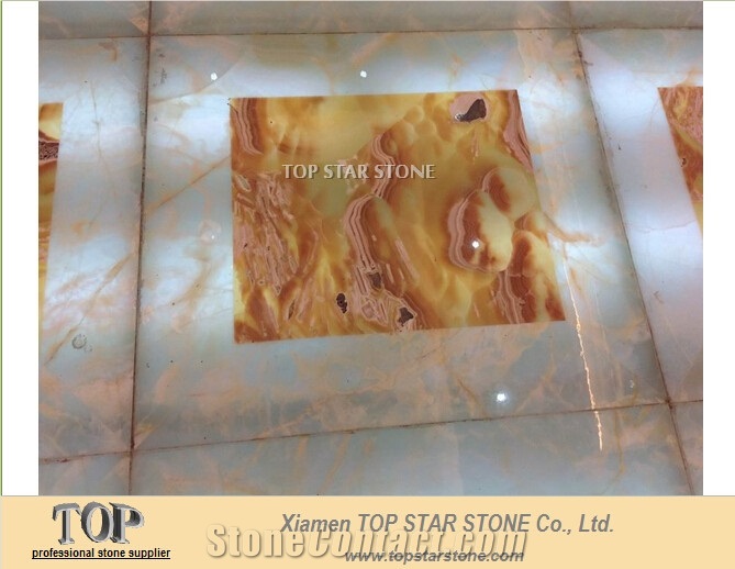 Good Translucent Onyx Floor with Back Light Slabs & Tiles, China Yellow Onyx
