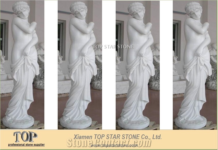 Life Size China Absolute White Marble Athena Statue