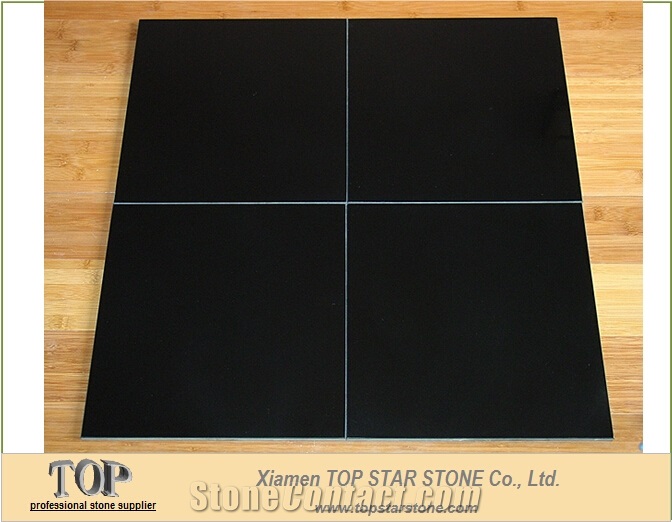 Polished 30x30 Absolute Black Marble Tile