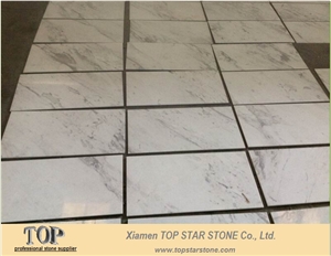Polished Greece Volakas Imperial White Marble Floor