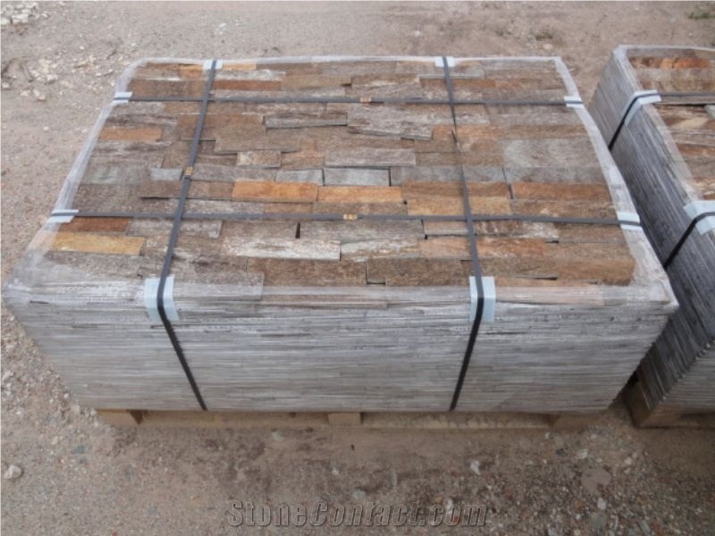 Gneiss Brown Machine Cutted Wall and Floor Tiles