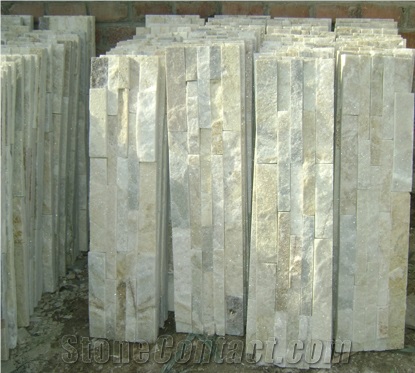 China White Quartzite Ledgestone, Veneer Stone
