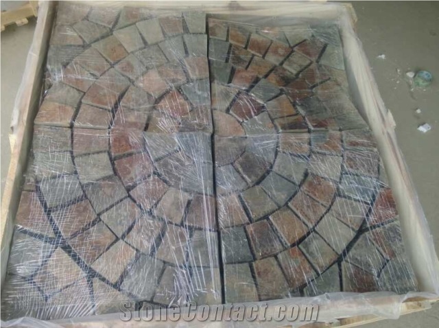 Meshwork Multicolor Slate, Flagstone, Wall Natural Stone