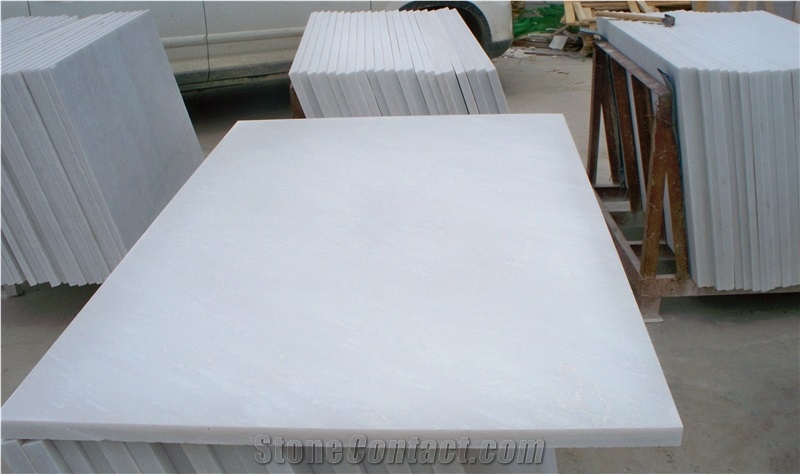 Pure White Marble Slabs & Tiles, China White Marble