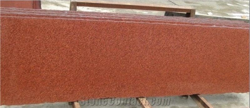 China G655 Dyed Red Granite Tiles