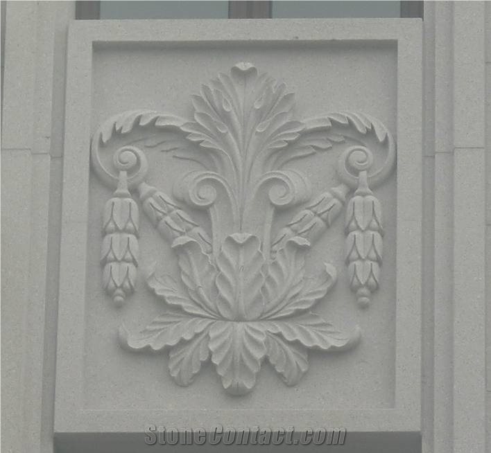 China White Marble Carving Relief Wall Panel
