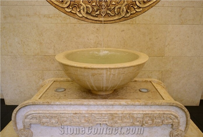 China Yellow Marble Bath Tops with Sinks,Bash Bowls